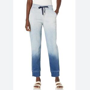 Women Jessica Simpson Pull on Drawstring Soft Jogger in Ombre Blue White Small